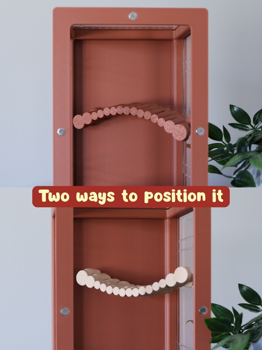 Corner bridge for jumping spider available in several colors to customize enclosure decor