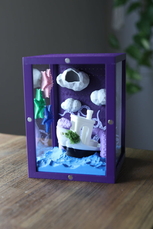 Colorful customizable tentacles decorating the jumping spider enclosure