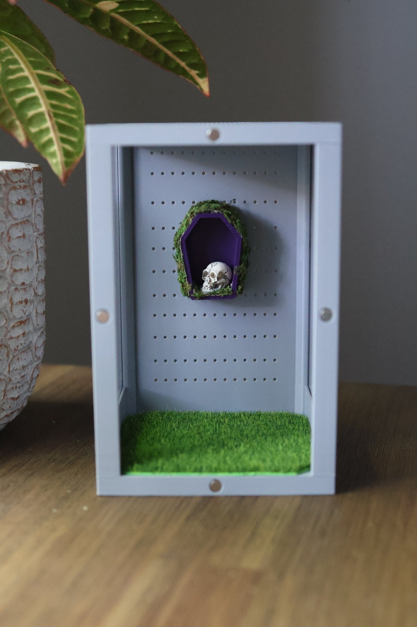 Jumping Spider Hide - Coffin Shape, Magnetic Spooder Decoration jumping spider - Spooder Nook