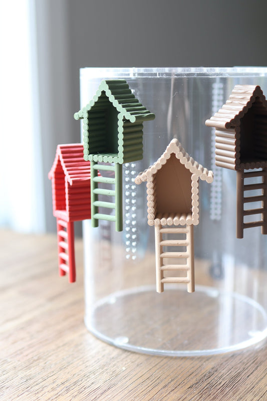 Magnetic Hut Hide with Ladder – Jumping Spider Enclosure Accessory jumping spider - Spooder Nook