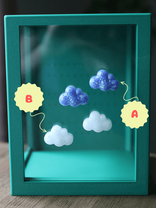 Set of 2 Magnetic Clouds – Jumping Spider Enclosure Accessory jumping spider - Spooder Nook