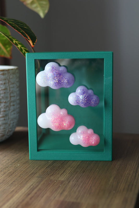 Set of 2 Magnetic Clouds – Jumping Spider Enclosure Decor jumping spider - Spooder Nook