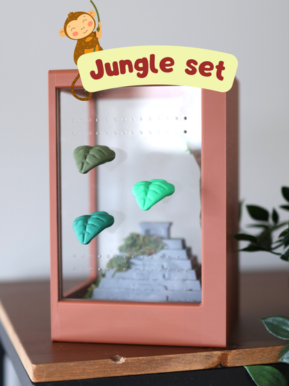 Set Leaf-Shaped Ledges For Jumping Spiders