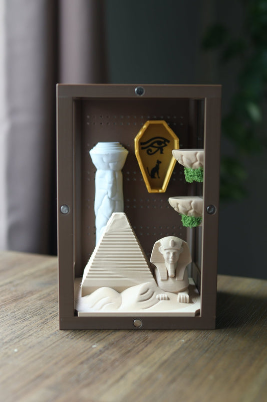 Jumping Spider Enclosure Decorated : Egyptian Theme Design