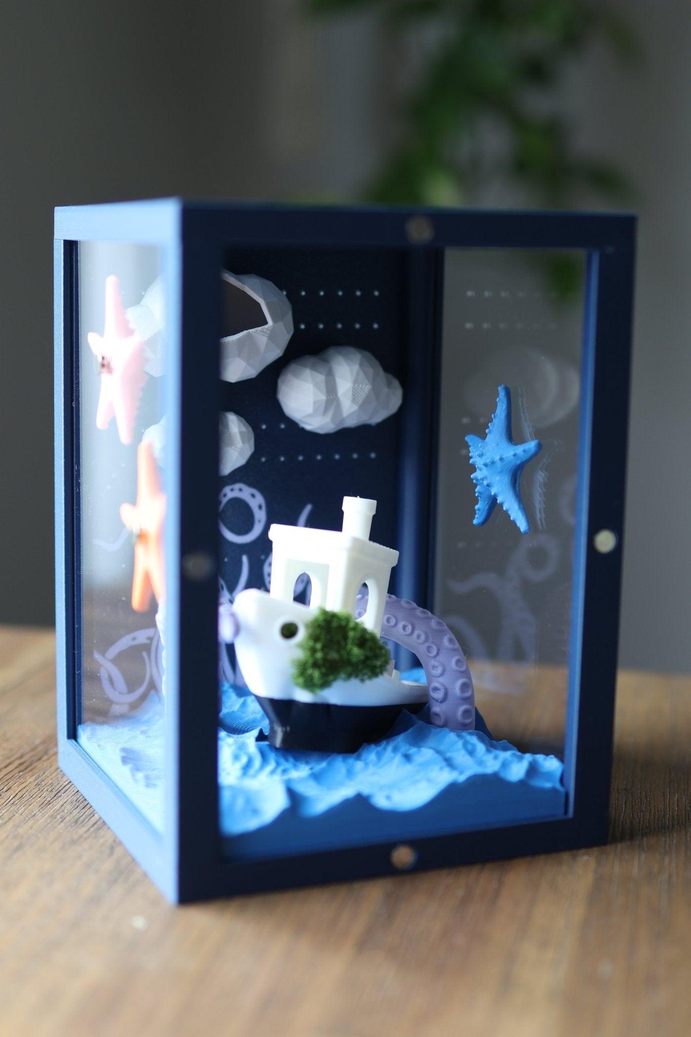 Decorated Jumping Spider Enclosure - Front Opening - 6.7x4.7x4.7 in jumping spider - Spooder Nook