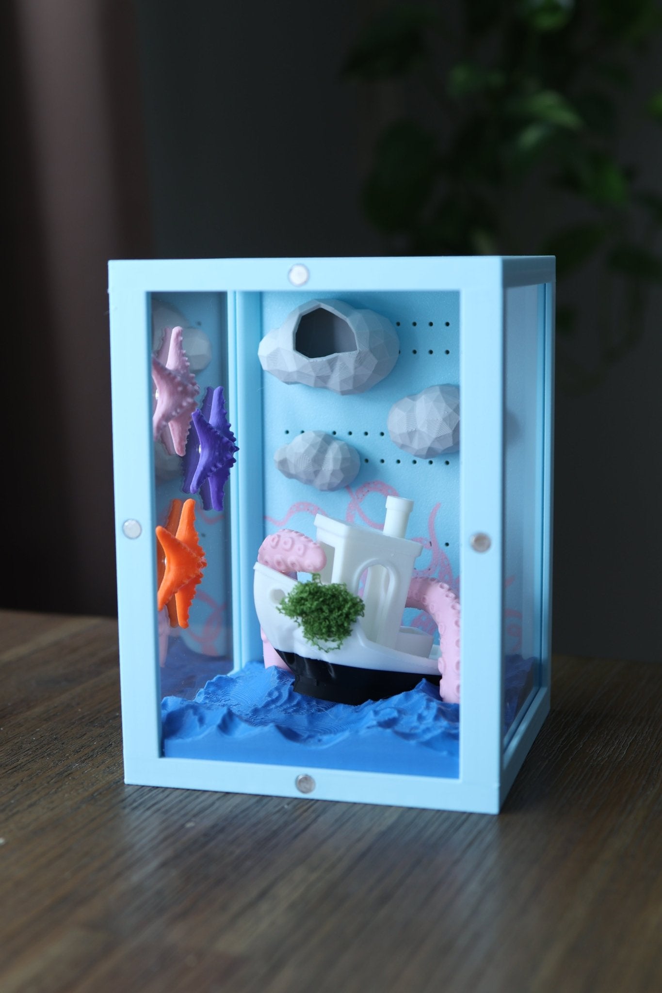 Decorated Jumping Spider Enclosure - Front Opening - 6.7x4.7x4.7 in jumping spider - Spooder Nook