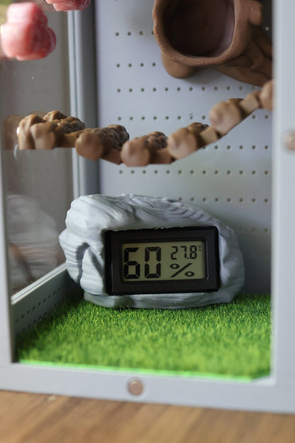 Decorative Rock Hygrometer For Terrariums (Spiders, Reptiles, Insects) jumping spider - Spooder Nook