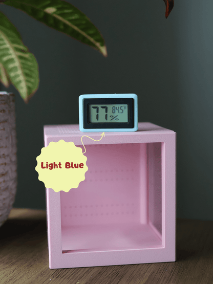 Humidity & Temperature Mini Digital Hygrometer - Jumping Spider, Reptile, and Mantis Terrarium - Celsius or Fahrenheit jumping spider - Spooder Nook