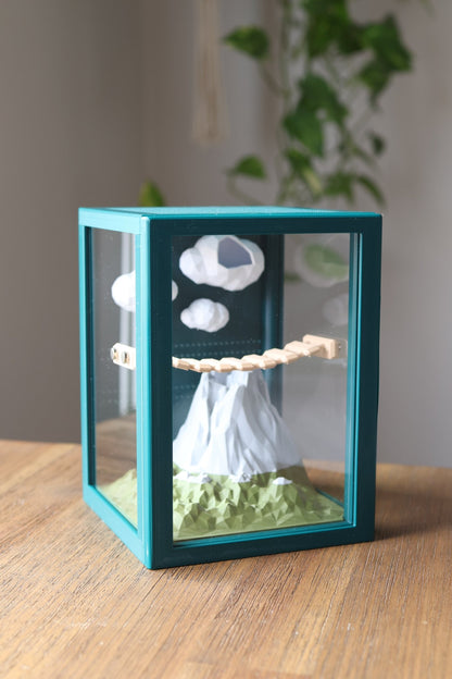 Jumping Spider Enclosure Mountain Theme, Decorated Front - Opening 3D Habitat, Custom Colors Available jumping spider - Spooder Nook