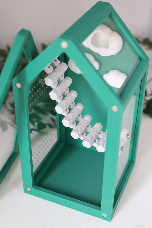 3D-printed habitat for jumping spiders with canopy & accessories