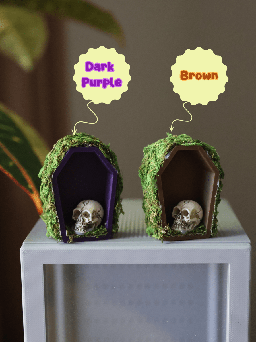 Jumping Spider Hide - Coffin Shape, Magnetic Spooder Decoration jumping spider - Spooder Nook
