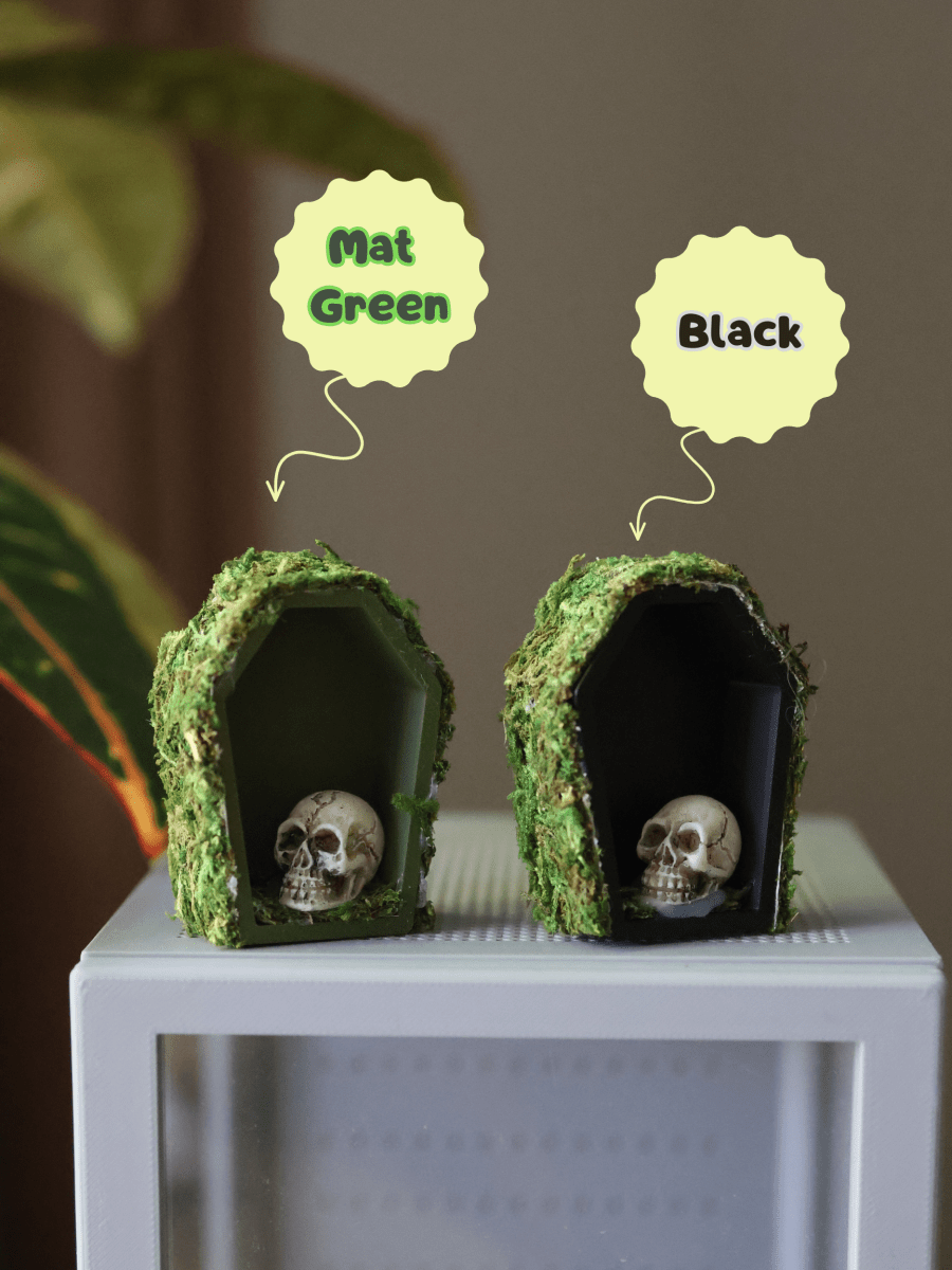 Jumping Spider Hide - Coffin Shape, Magnetic Spooder Decoration jumping spider - Spooder Nook