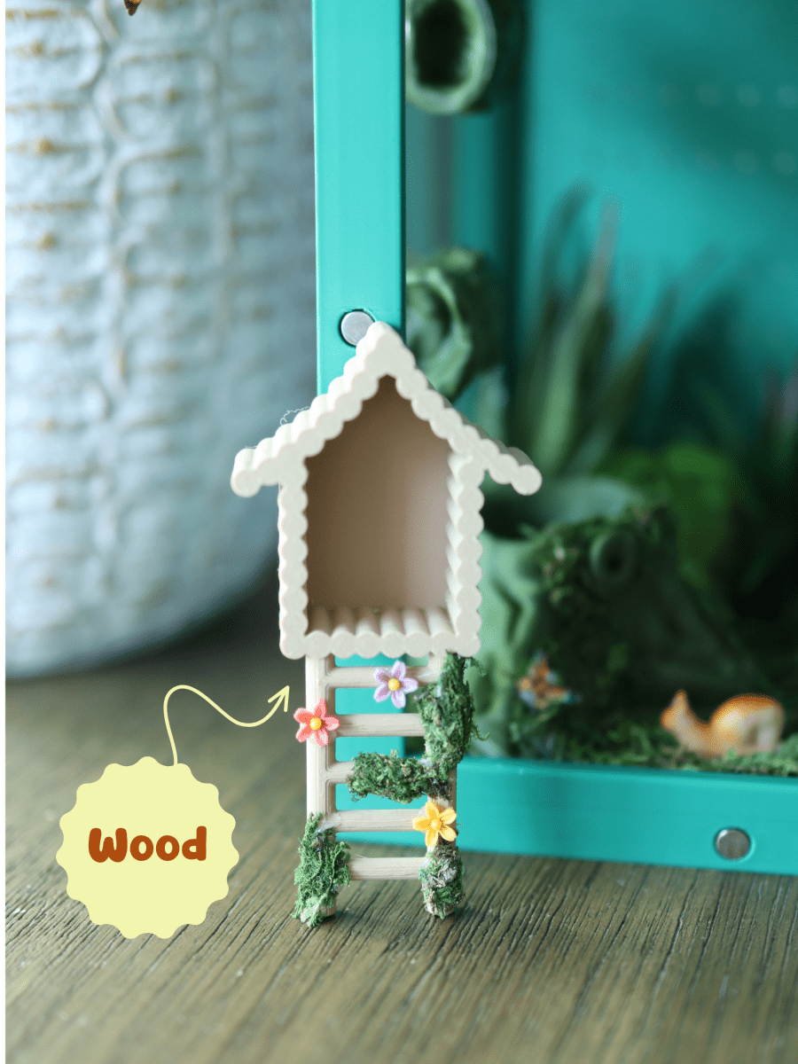 Jumping Spider Hide Hut With Real Moss jumping spider - Spooder Nook
