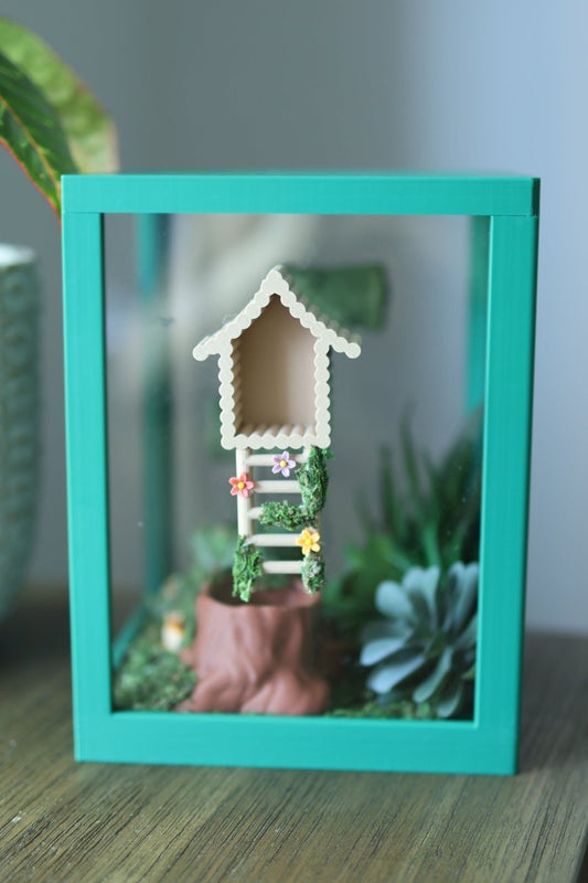 Jumping Spider Hide Hut With Real Moss jumping spider - Spooder Nook