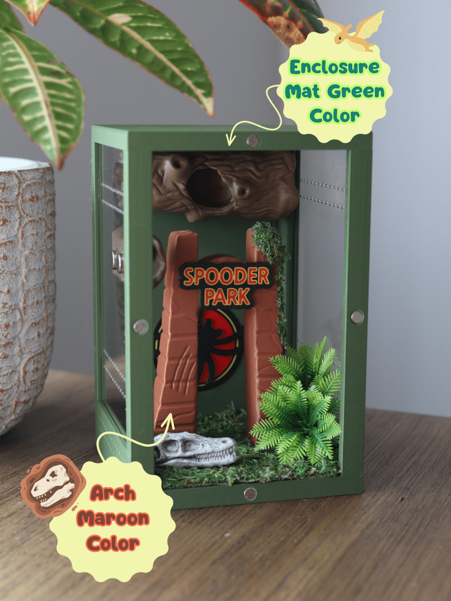 Jumping Spider Enclosure – Dinosaur Themed Decoration - Spooder Nook