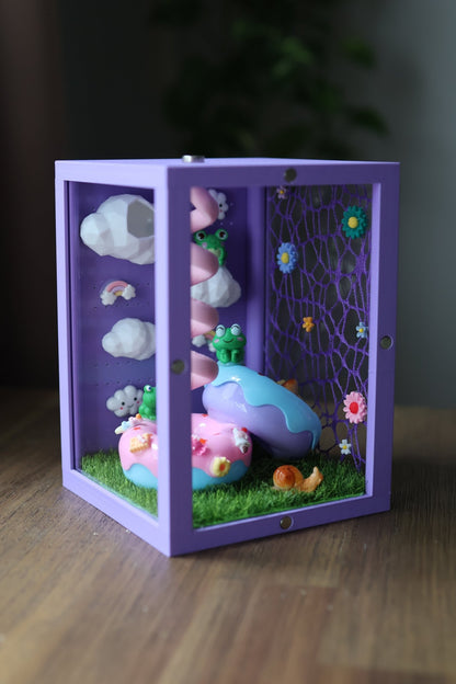 Jumping Spiders Enclosure Decorated 6.7x4.7x4.7 in - Cute & Unique Design jumping spider - Spooder Nook