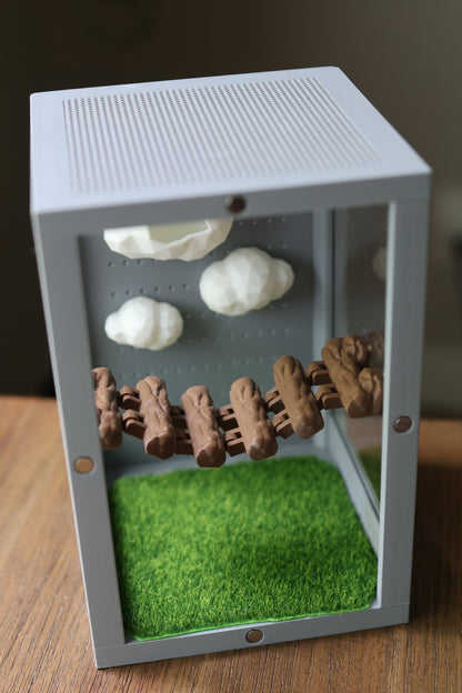 Magnetic Wooden Log Bridge for Jumping Spider jumping spider - Spooder Nook