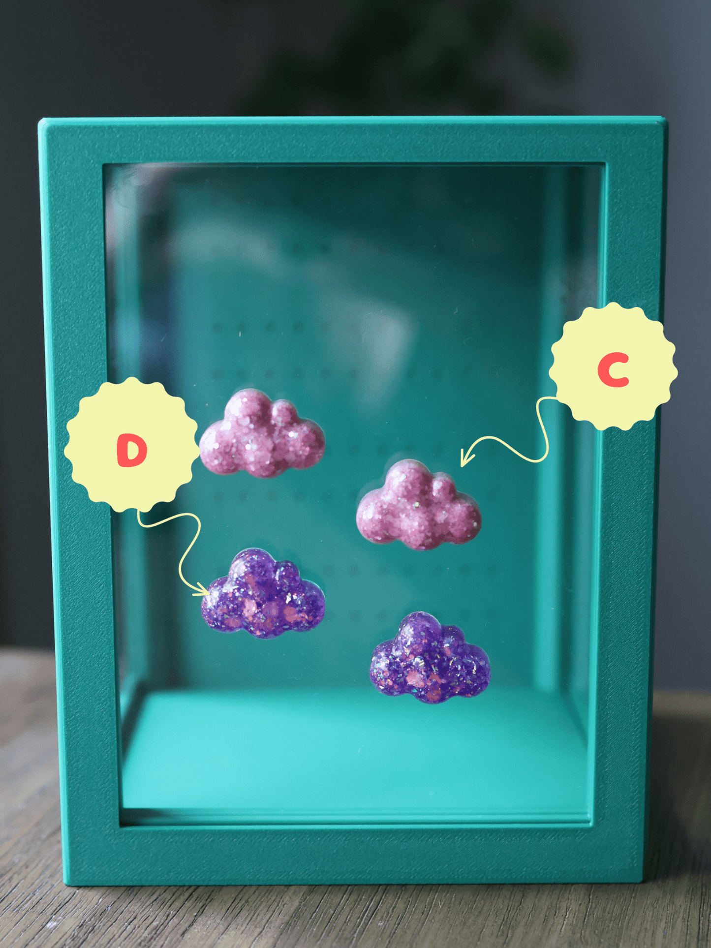 Set of 2 Magnetic Clouds – Jumping Spider Enclosure Accessory jumping spider - Spooder Nook