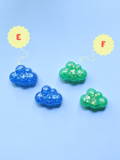 Set of 2 Magnetic Clouds – Jumping Spider Enclosure Accessory jumping spider - Spooder Nook