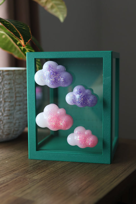 Set of 2 Magnetic Clouds – Jumping Spider Enclosure Decor jumping spider - Spooder Nook