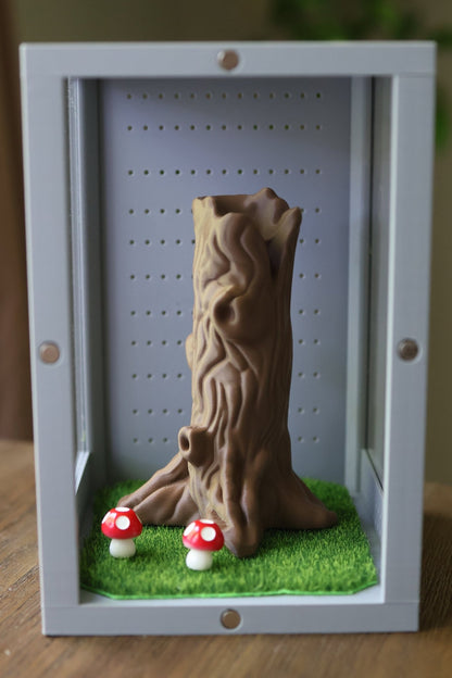 Tree Stump for Spider Enclosures - Natural style Terrarium Decor for Vivariums jumping spider - Spooder Nook