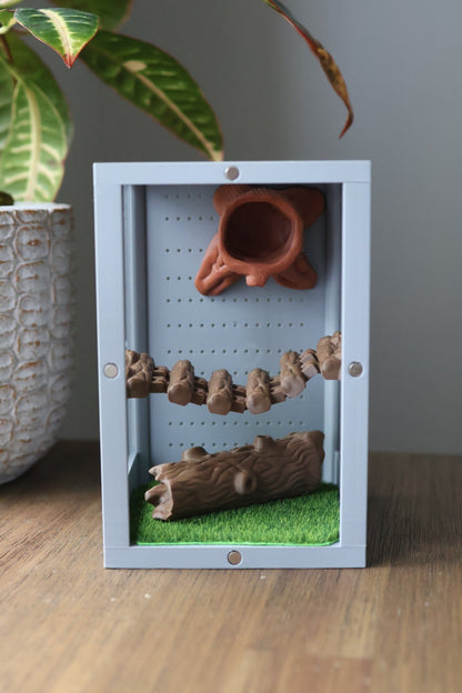 Tree Stump Hideout for Jumping Spider - Arboreal Spider Shelter jumping spider - Spooder Nook